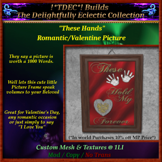 !*TDEC*! - THESE HANDS Picture Frame