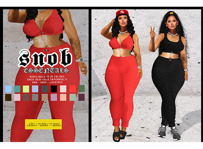 SNOB \\ Essential Legging - Coal 