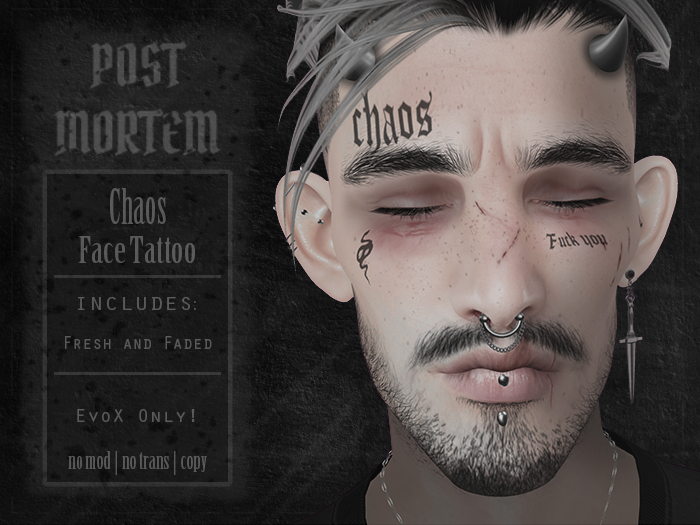 [MORTEM] // Chaos - Face Tattoo - Lelutka EvoX