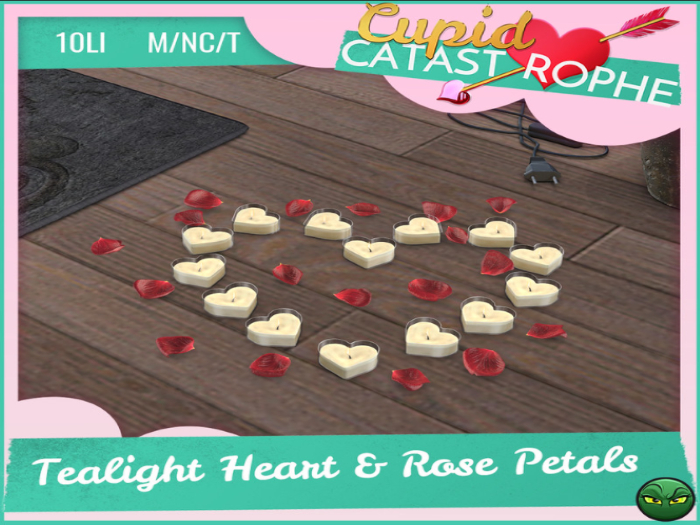 MadPea Tealight Heart & Rose Petals