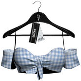 Emery Dua Top Checked Sky