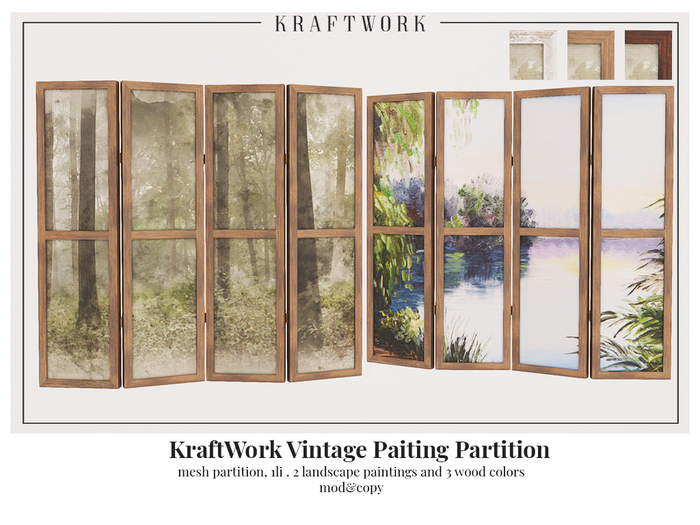 KraftWork Vintage Painting Partition (Add Me)