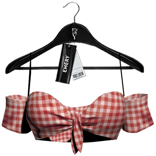 Emery Dua Top Checked Red
