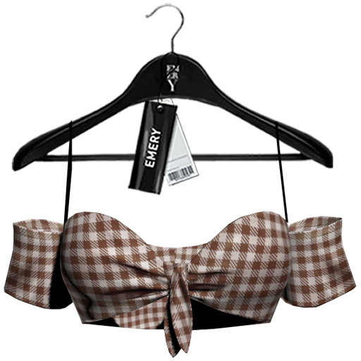 Emery Dua Top Checked Choco