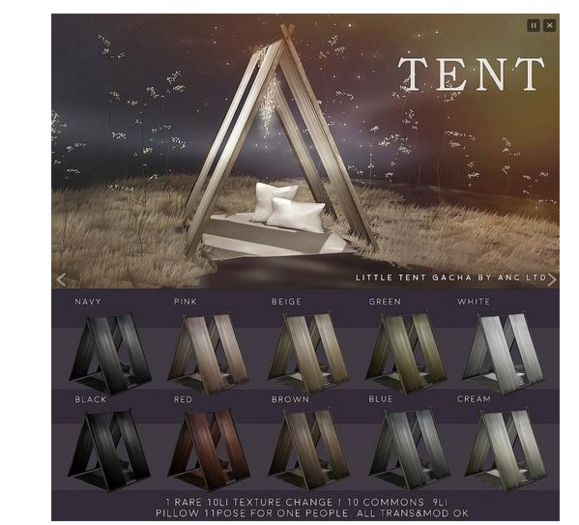 1) {anc} little tent (allcolor) RARE