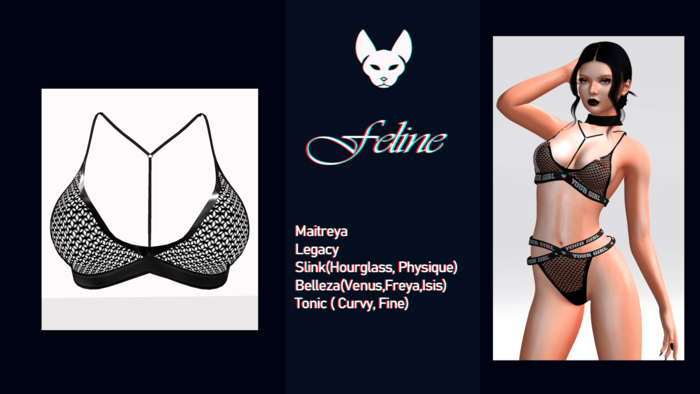Feline - Lingerie Fishnet - Black