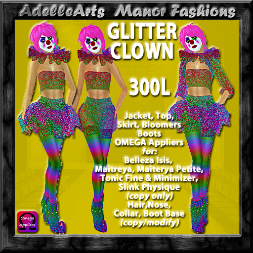 AdelleArts Glitter Clown