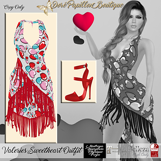 DPB Valeries Sweetheart Outfit - 7 *Maitreya, Hourglass, Physique & Freya Only*