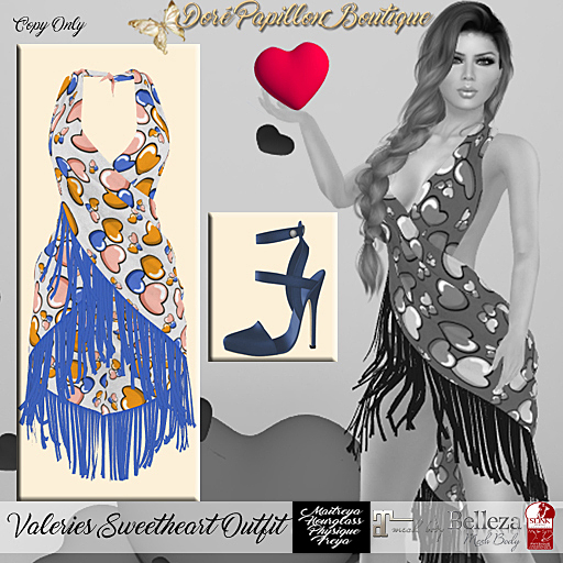 DPB Valeries Sweetheart Outfit - 8 *Maitreya, Hourglass, Physique & Freya Only*