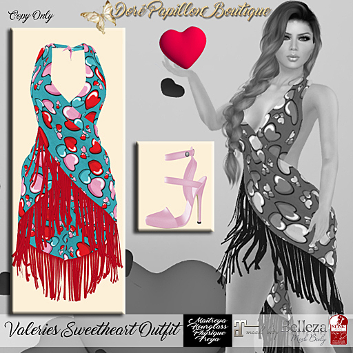 DPB Valeries Sweetheart Outfit - 10 *Maitreya, Hourglass, Physique & Freya Only*