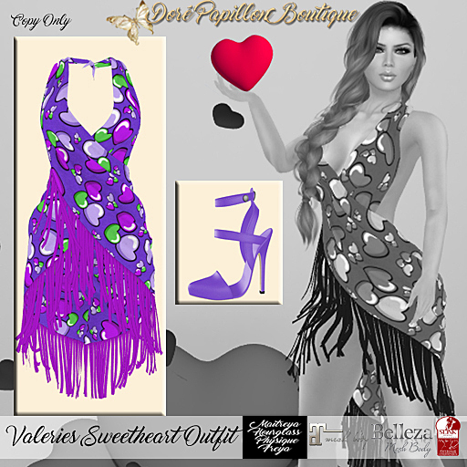 DPB Valeries Sweetheart Outfit - 12 *Maitreya, Hourglass, Physique & Freya Only*
