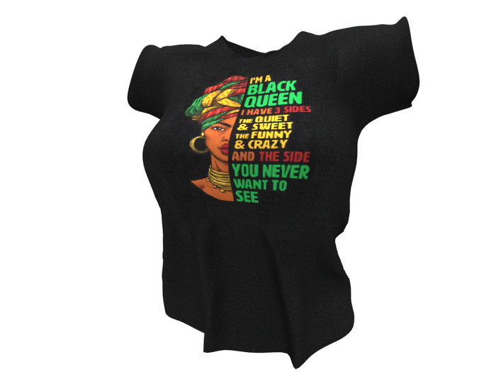 Marvelous Teeshirt - African Woman in Rasta colors.