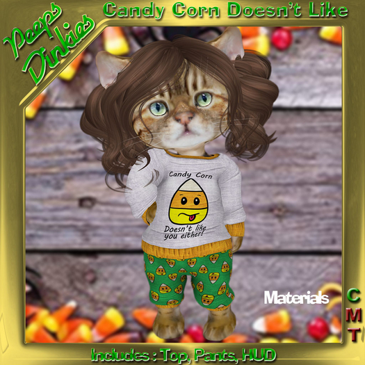 Peeps Dinkies Candy Corn Doesnt Like Outfit