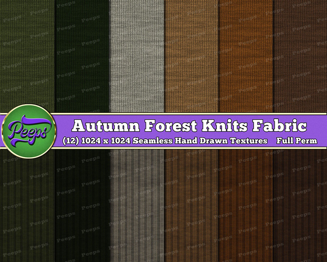 Peeps Textures Autumn Forest Knits Fabric