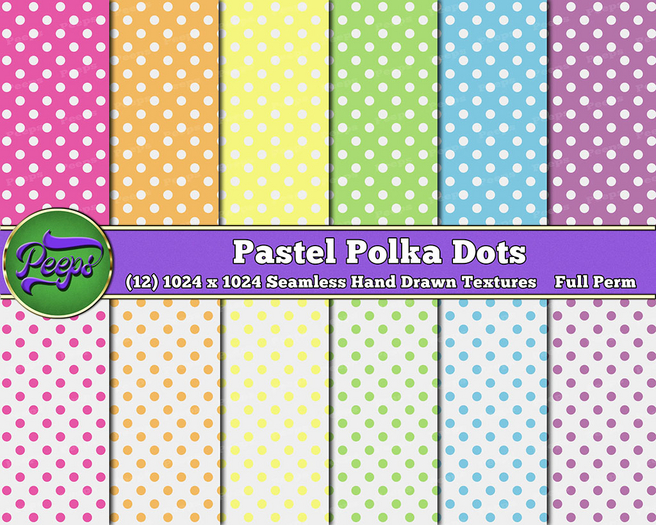 Peeps Textures Pastel Polka Dots