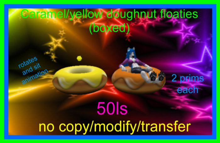Caramel/yellow donut floatie(boxed)