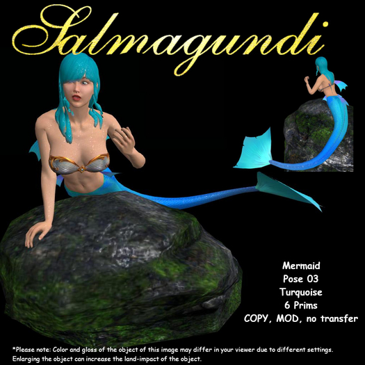 Mermaid - Pose03 - Turquoise