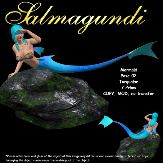 Mermaid - Pose02 - Turquoise
