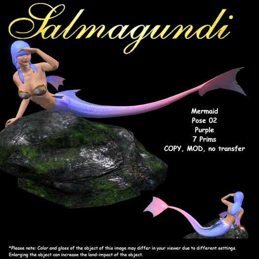 Mermaid - Pose02 - Purple