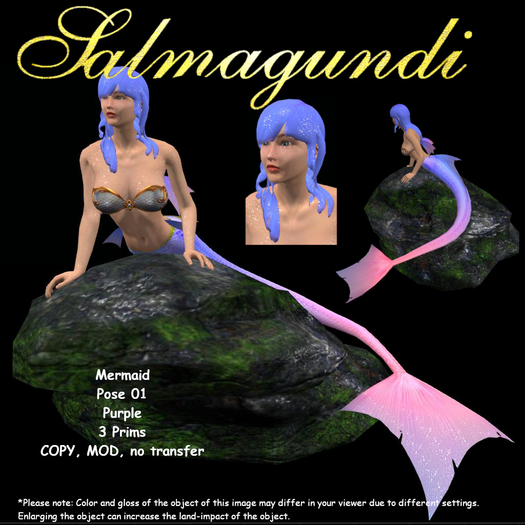 Mermaid - Pose01 - Purple