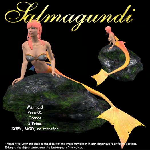 Mermaid - Pose01 - Orange