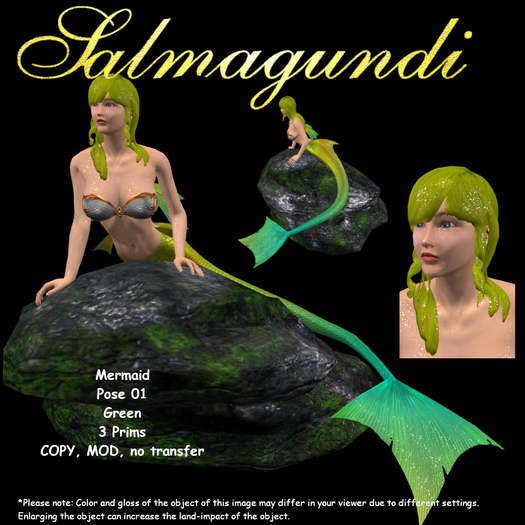 Mermaid - Pose01 - Green