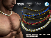 [7/11] Diamond - Sapphire - Ruby Tennis Necklace