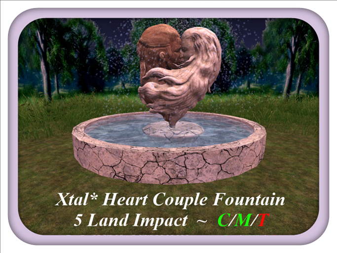 *Xtal* Heart Couple Fountain
