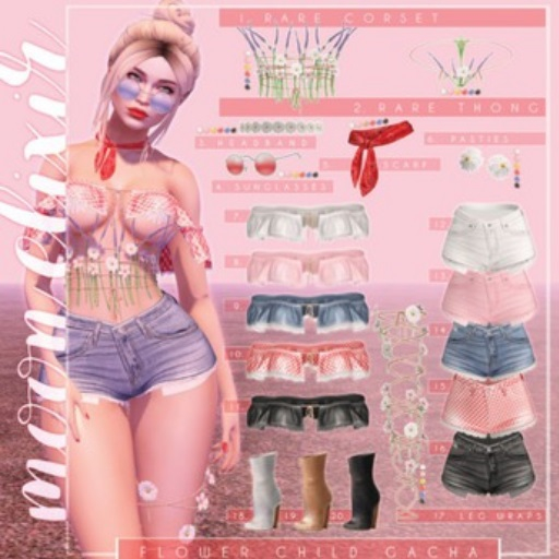 Moon Elixir - Flower Child - Lara - Black 2 PC SET