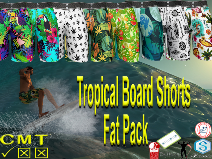 Tropical Board Shorts Fat Pack