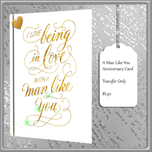 ~FS~  A Man Like You Anniversary Card