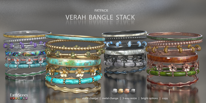 EarthStones Verah Bangles ~ Fatpack