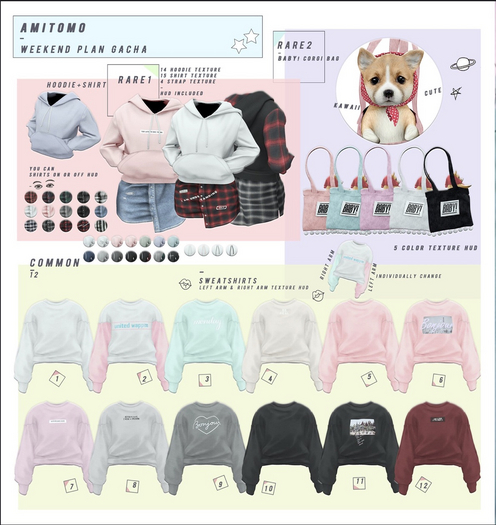 AMITOMO / weekend plan GACHA / XS / 4