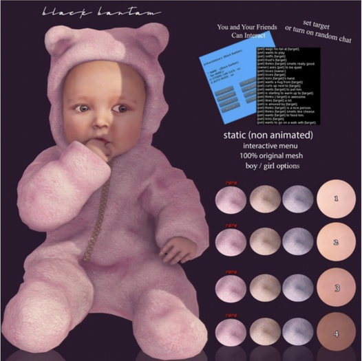 *[Black Bantam] My Valentine Bear Baby 01 Blue