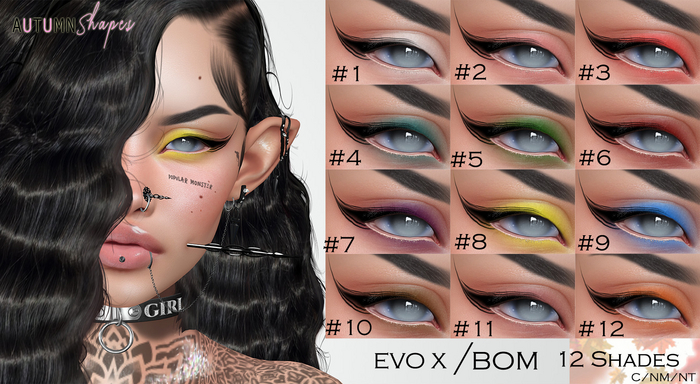 Autumn Shapes-Insanity Eyeshadow  BOM/EVO X
