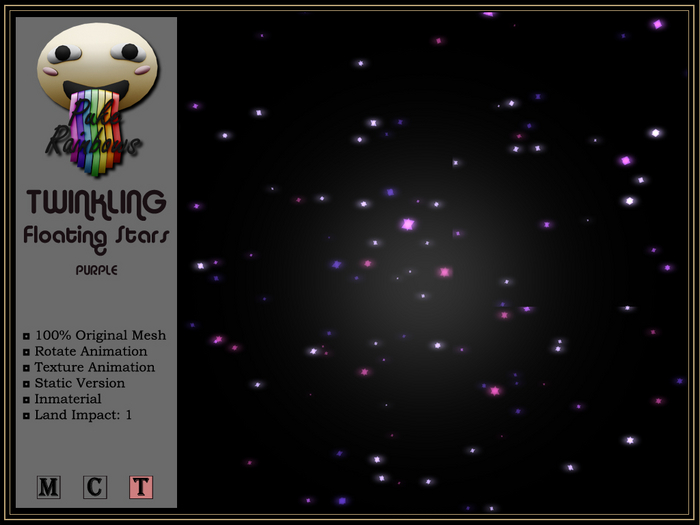 [PR] Twinkling Floating Stars - Purple (Boxed)