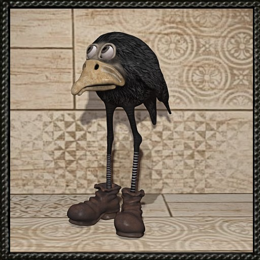 Cica's bird in shoes (box)