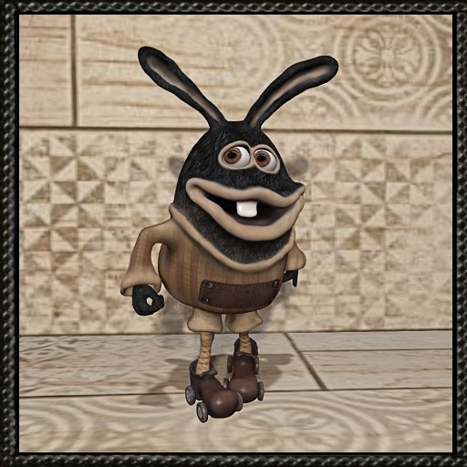 Cica's bunnykid on rollers