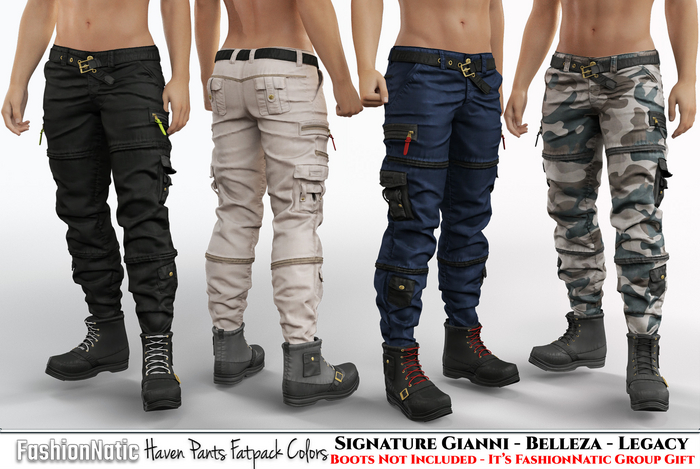Haven Male Pants Fatpack Colors - Signature Gianni, Belleza Jake , Legacy - FashionNatic