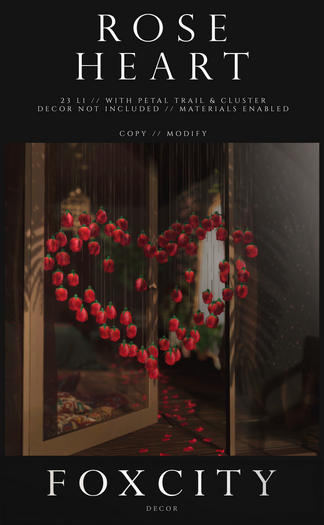 FOXCITY. Decor - Rose Heart (Red)
