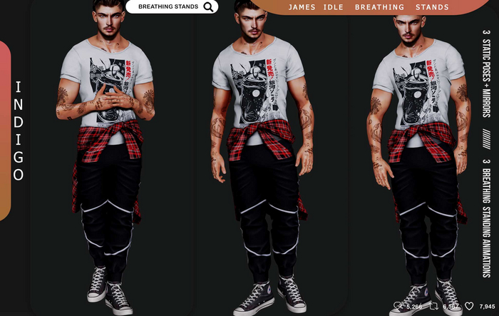 [InDiGo] James Breathing & Static Stands
