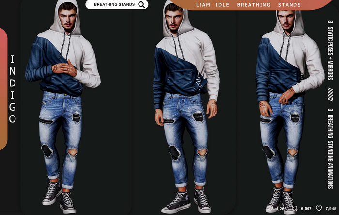 [InDiGo] Liam Breathing & Static Stands