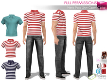 Full Perm Men's Polo Shirt Open Collar Adin,Ocacin Mado,Onupup,TMP, Belleza Jake, Slink Physique Male