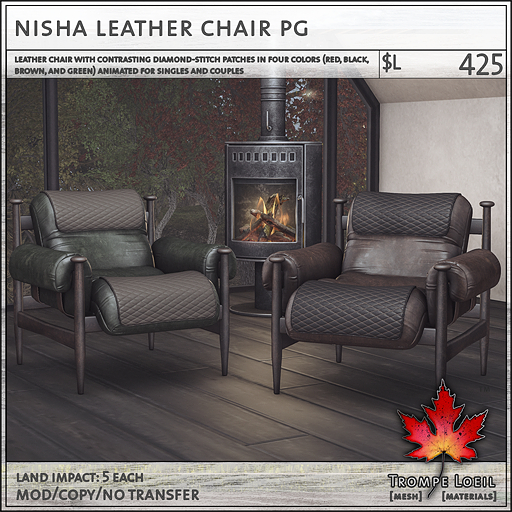 Trompe Loeil - Nisha Leather Chair PG [mesh]