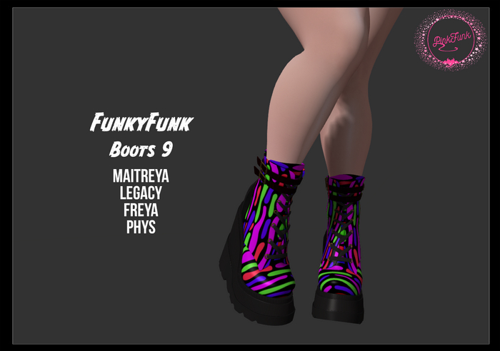 PinkFunk -FunkyFunk Boots 9 {Wear Me}
