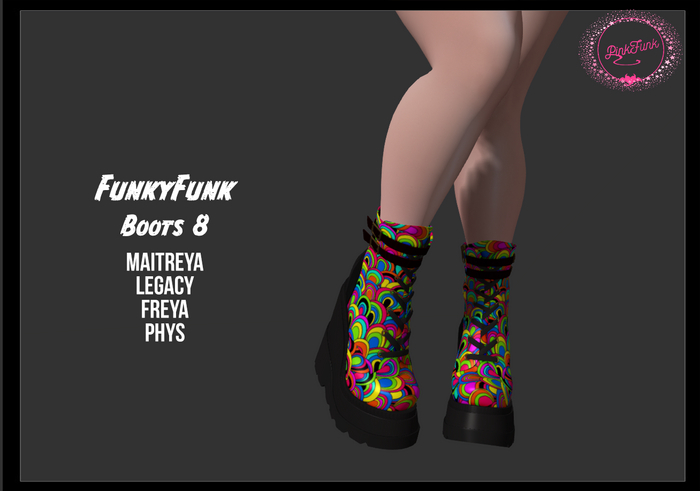 PinkFunk -FunkyFunk Boots 8 {Wear Me}
