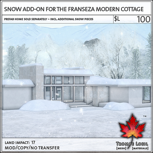 Trompe Loeil - Snow Add-On for the Franseza Cottage [mesh]