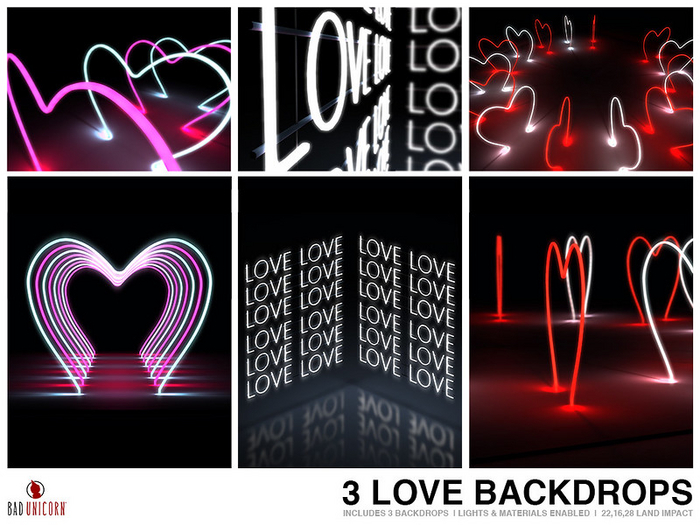 3 Love Backdrops (3 backdrops for the price of 1!)