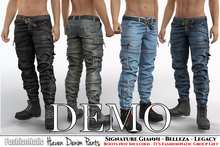 Demo Haven Male Pants Fatpack Jeans - Denim - Signature Gianni, Belleza Jake , Legacy - FashionNatic