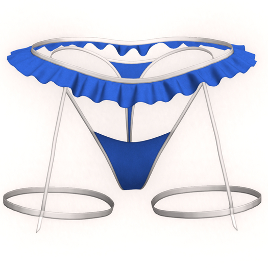 [Pawesome!] Layla's Lingerie Bottom - Blue